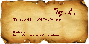 Tyukodi Lóránt névjegykártya
