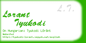 lorant tyukodi business card